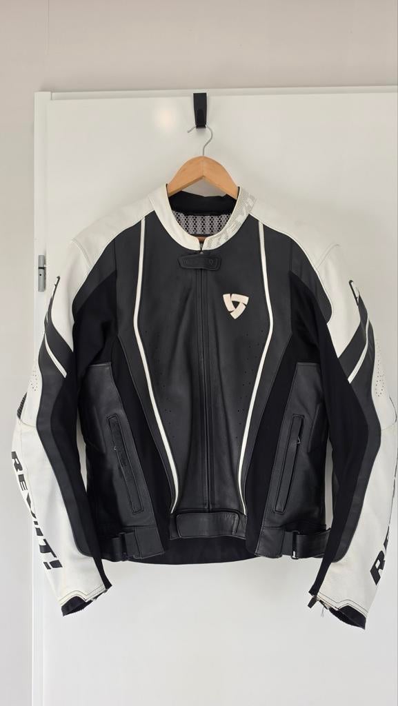 Revit Apollo motorjas maat 54 incl rugprotector, Motoren, Revit, Heren, Jas | leer, Ophalen of Verzenden