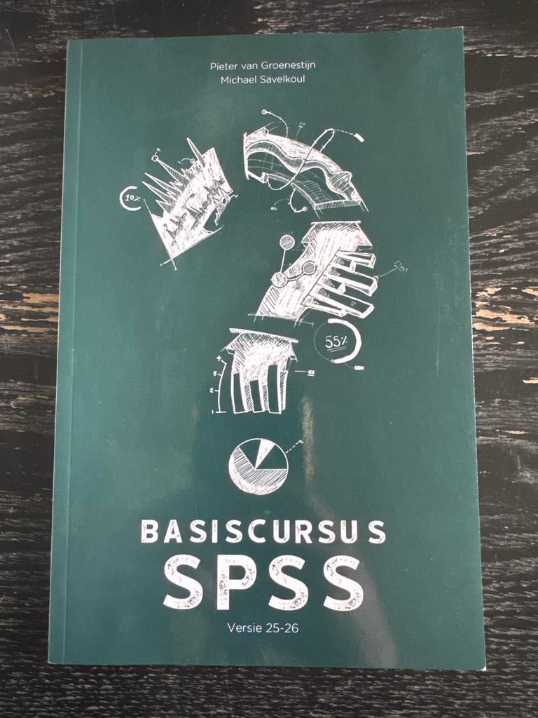 Basiscursus SPSS - Versie 25-26, Ophalen of Verzenden, Gamma, Zo goed als nieuw, HBO