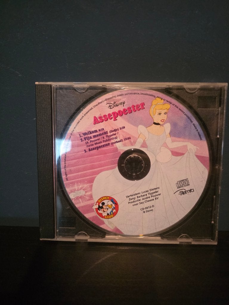Disney Assepoester CD Disney Club Boekenclub, Assepoester of Belle, Overige typen, Onbekend, Ophalen of Verzenden