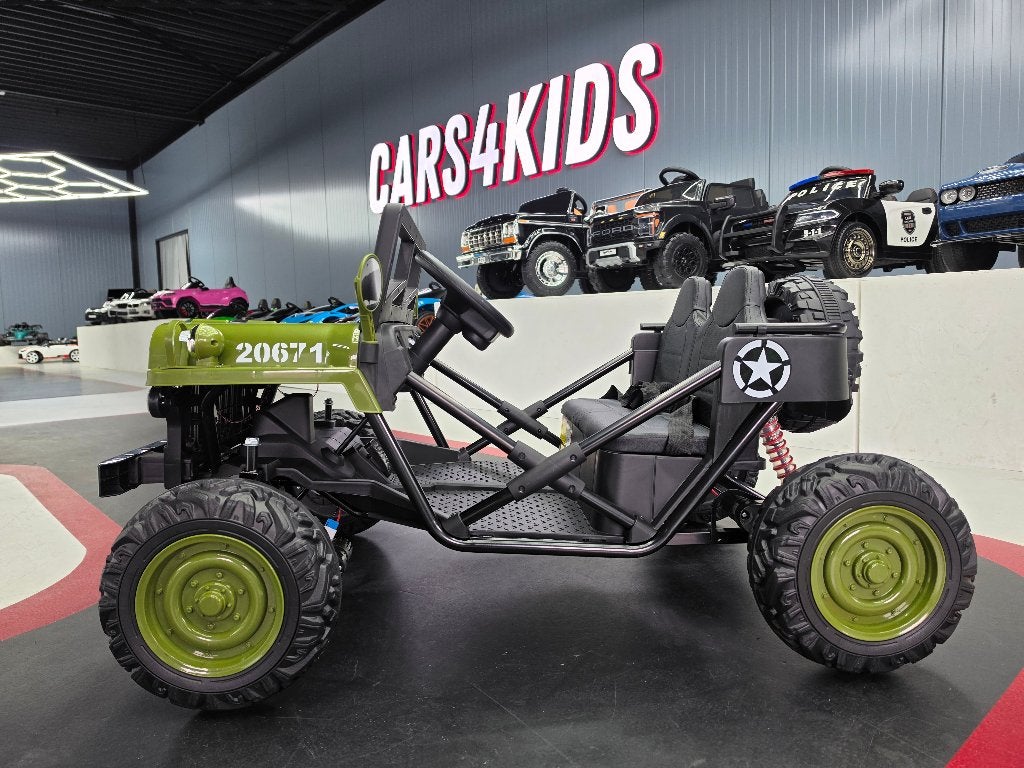 Army Ranger Kinder Buggy - 24 volt - 2 pers. leren zit - RC, Ophalen of Verzenden, Nieuw, Afstandsbediening
