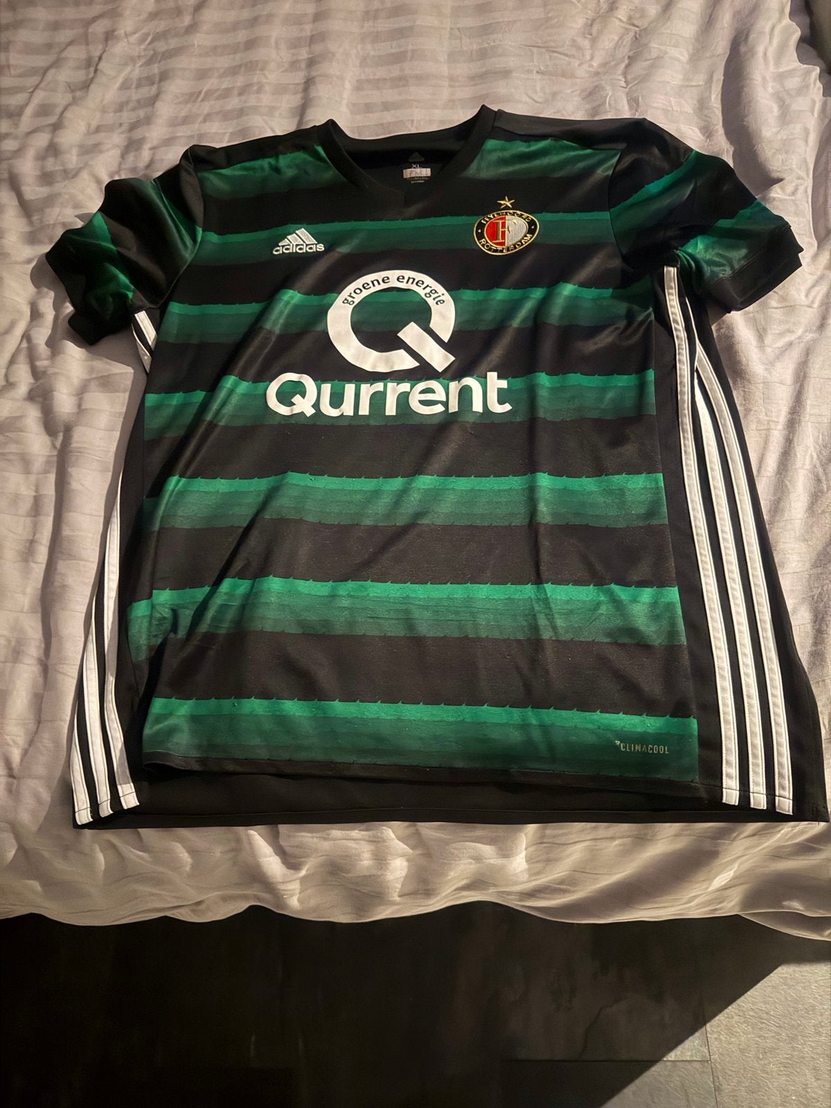Feyenoord uitshirt 2017-2018 Adidas Climalite XL, Zwart, Maat 56/58 (XL), Ophalen of Verzenden, Zo goed als nieuw