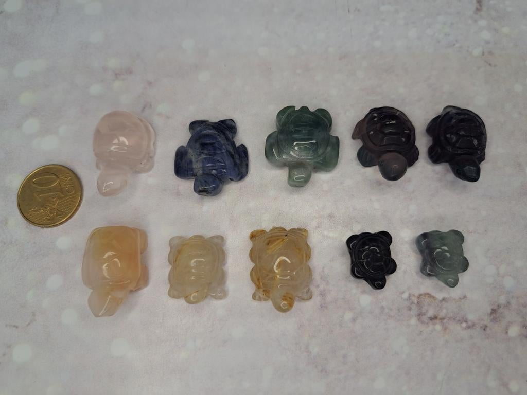 Mini carvings schildpadjes, Ophalen of Verzenden, Mineraal