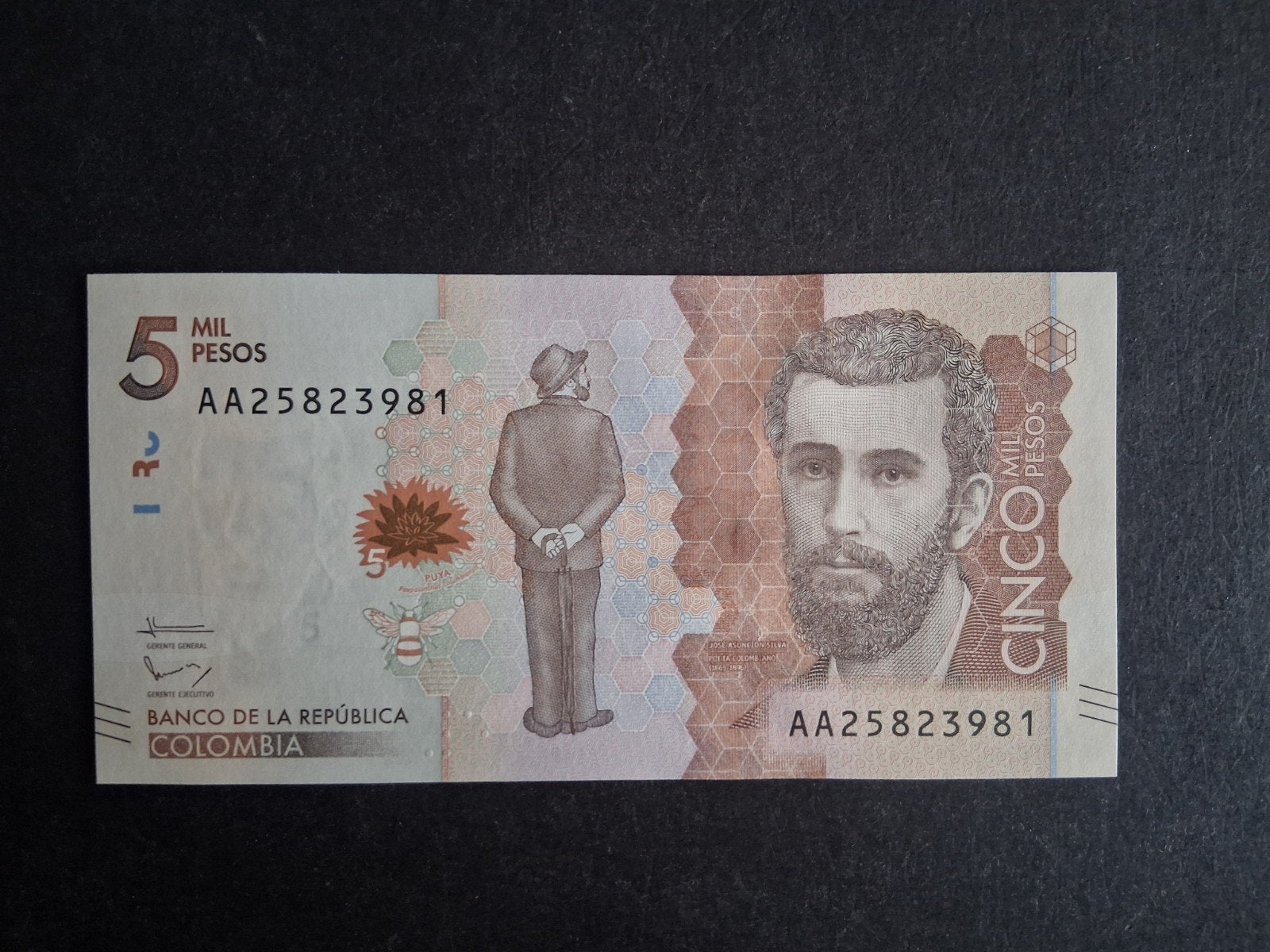 5 Mil pesos Colombia unc 2015, Ophalen of Verzenden, Zuid-Amerika, Los biljet