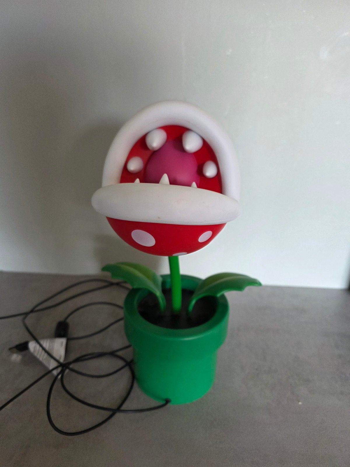 Super Mario Piranha Plant Lamp - Nintendo Gaming Decoratie, Ophalen of Verzenden, Zo goed als nieuw