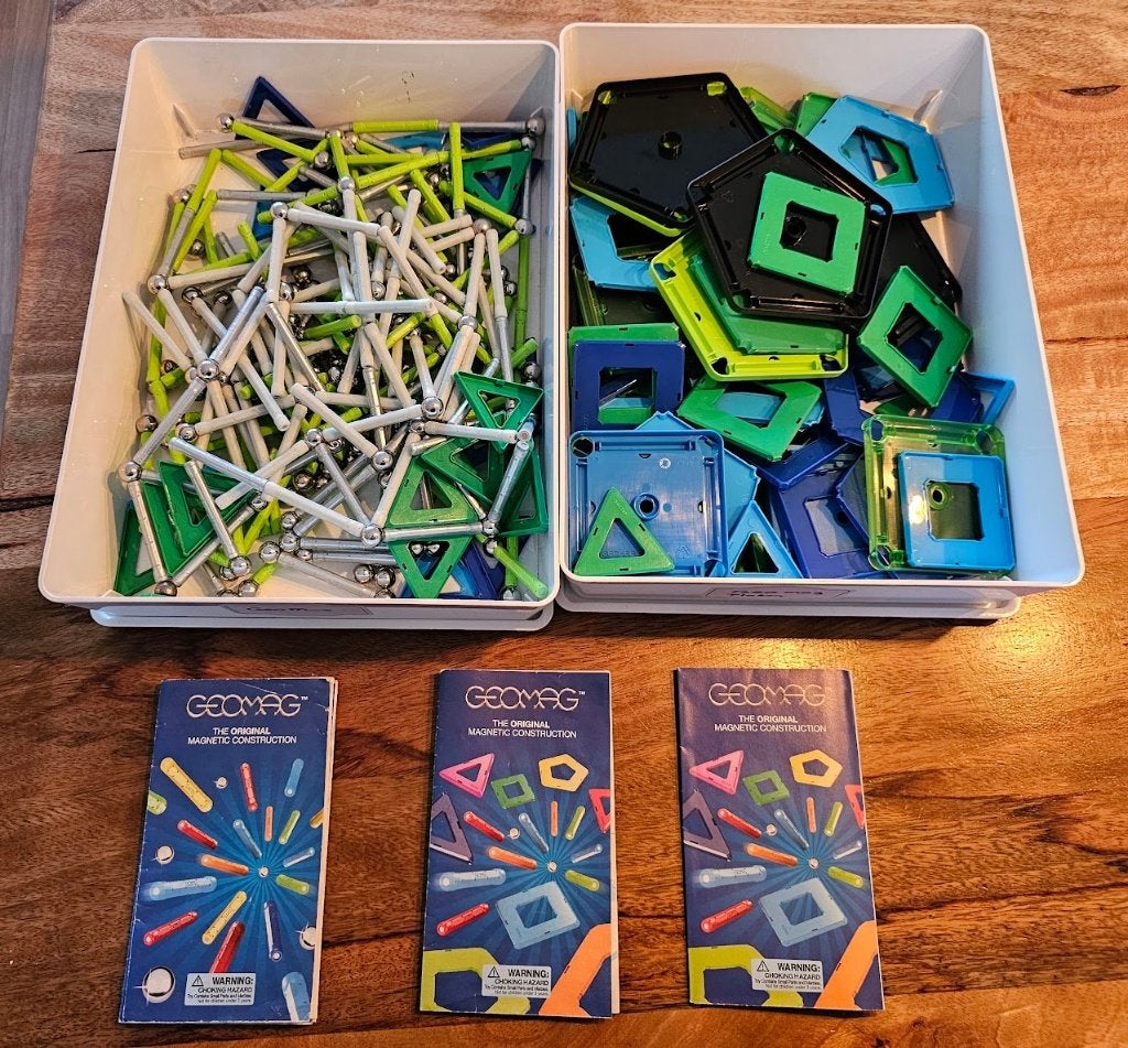 Grote set Geomag incl glow in the dark *zgan*, Ophalen of Verzenden, Gebruikt, Bouwen