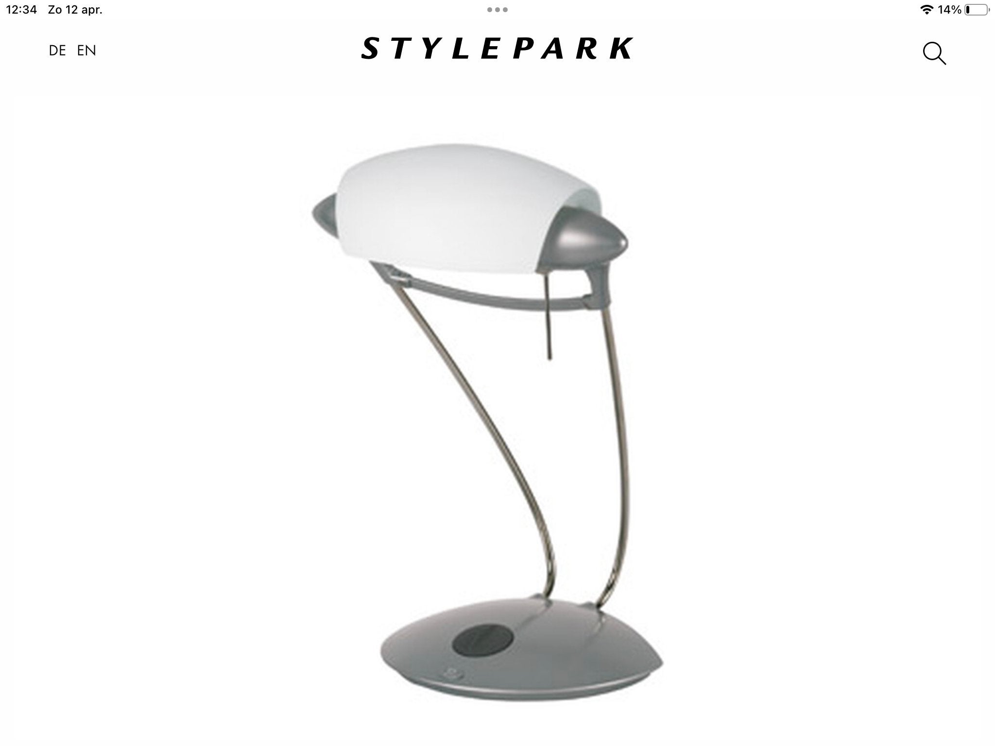 Italiaanse design tafellamp, stijlvol en functioneel, Ophalen, Zo goed als nieuw, Metaal, Minder dan 50 cm