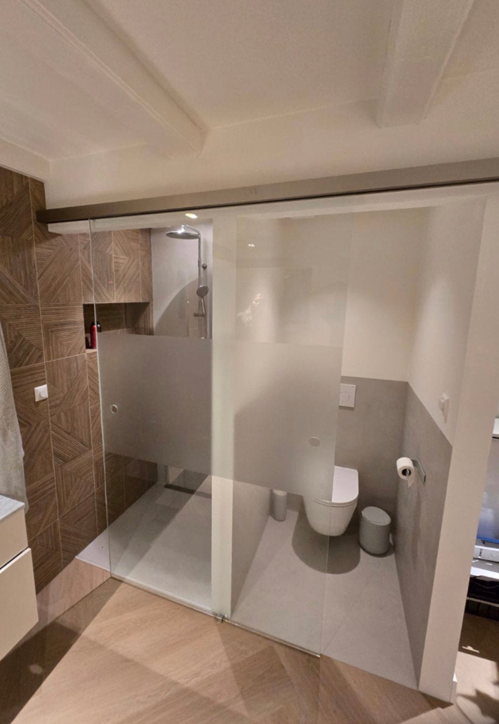 Douche schuifdeur, Ophalen, Zo goed als nieuw