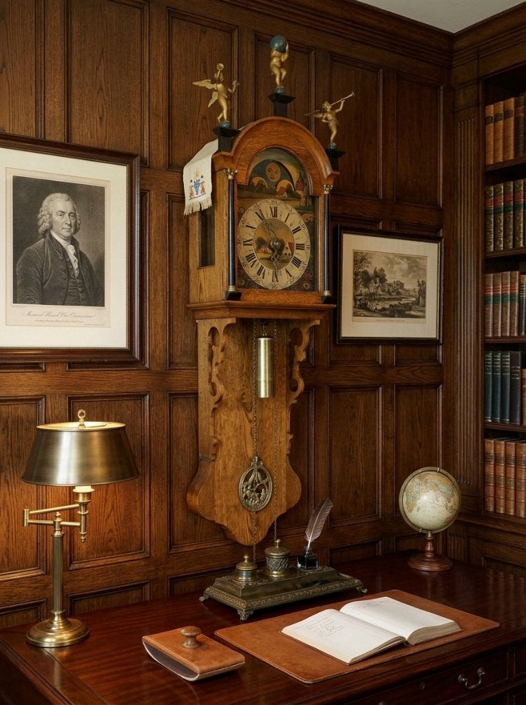 Friese Staartklok Bruidsklok Dutch clock Atlas Notarisklok, Ophalen, Antiek, Analoog, Zichtbaar uurwerk