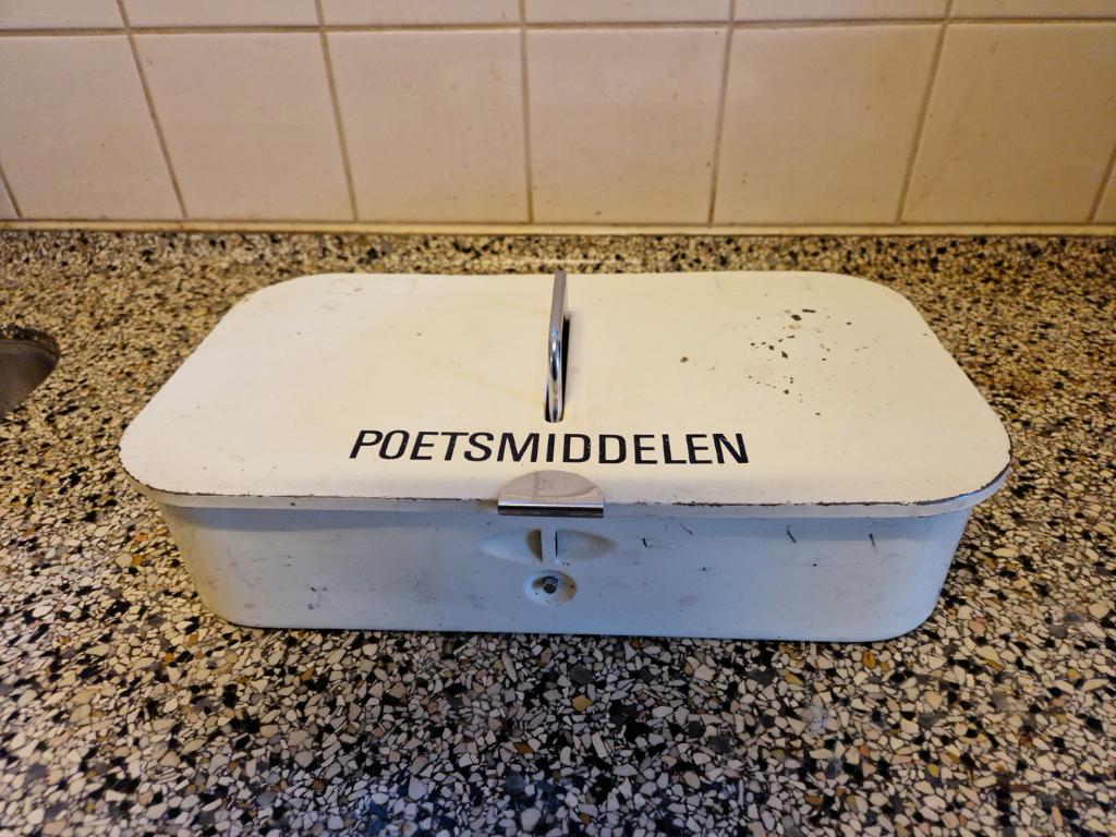 Vintage poetsmiddelen trommel brabantia. Jaren 50., Ophalen of Verzenden