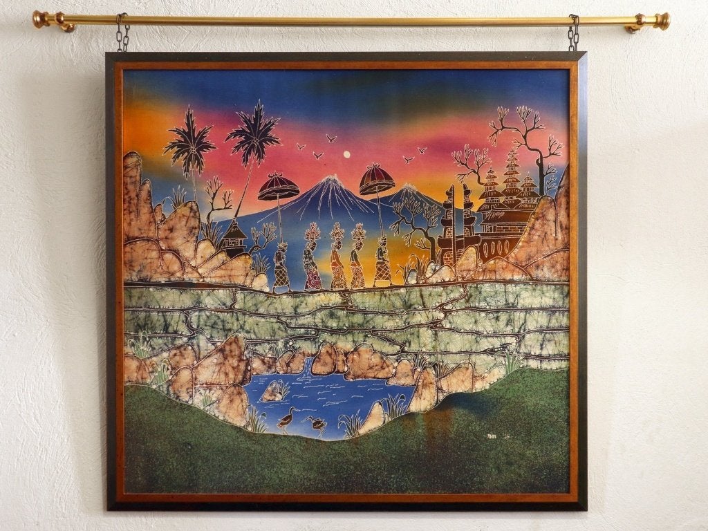 groot Balinees Batik wandpaneel, Antiek en Kunst, Ophalen