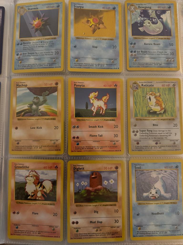 Shadowless Pokémon Kaarten Collectie - Diverse Oude Kaarten, Ophalen of Verzenden, Gebruikt, Meerdere kaarten