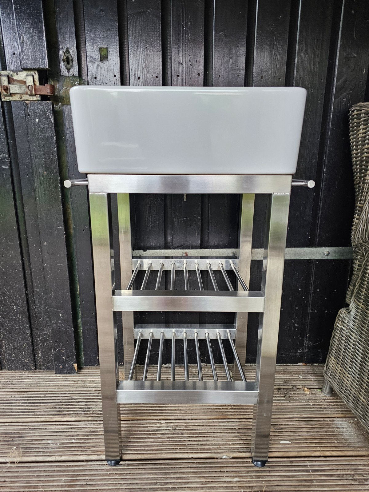 Wastafel met RVS onderstel - Villeroy & Boch, Ophalen, Gebruikt, Rvs, Wastafel