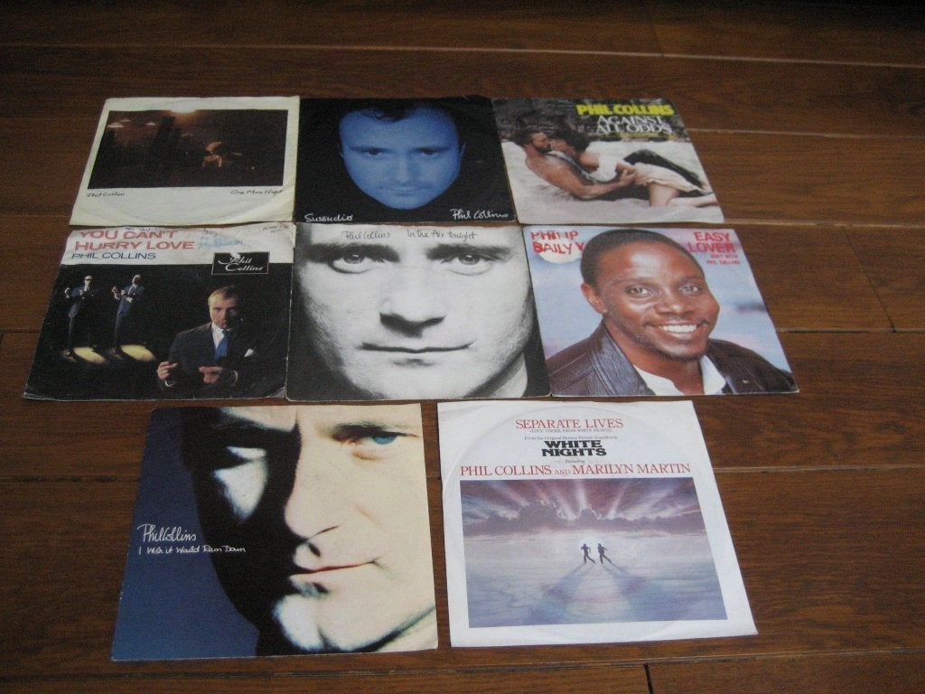 Phil collins single collection 8x, Cd's en Dvd's, Ophalen of Verzenden, Gebruikt, 7 inch, Pop