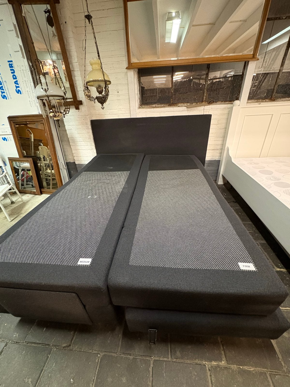 Schitterende verstelbare boxspring 160x210 cm, Ophalen, Gebruikt, 210 cm, Tweepersoons