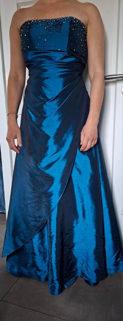 Galajurk/avondjurk maat 36/S, Galajurk, Blauw, Ophalen of Verzenden, Zo goed als nieuw