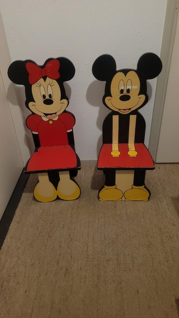 2 Kinderstoelen Mickey en Minnie Mouse - Stevige Constructie, Kinderen en Baby's, Ophalen, Gebruikt, Overige typen