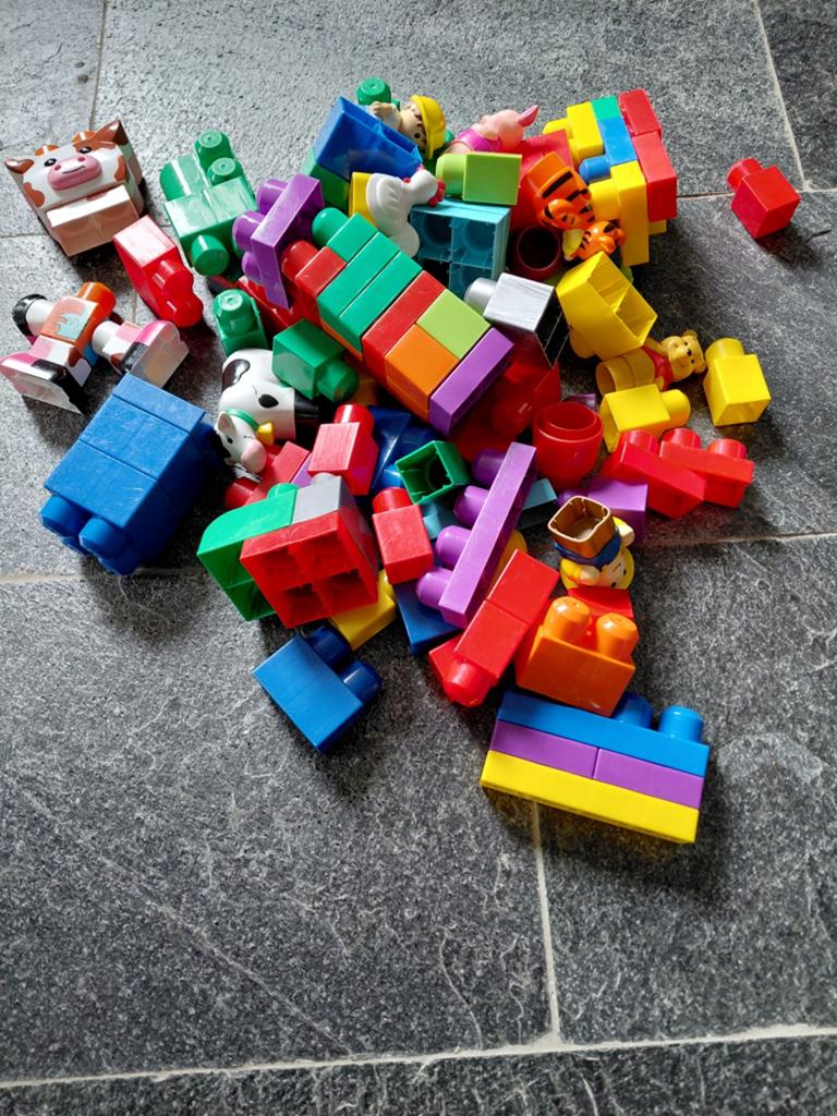 Grote partij bouwblokken en figuren Megablocks, Ophalen, Gebruikt, Overige merken
