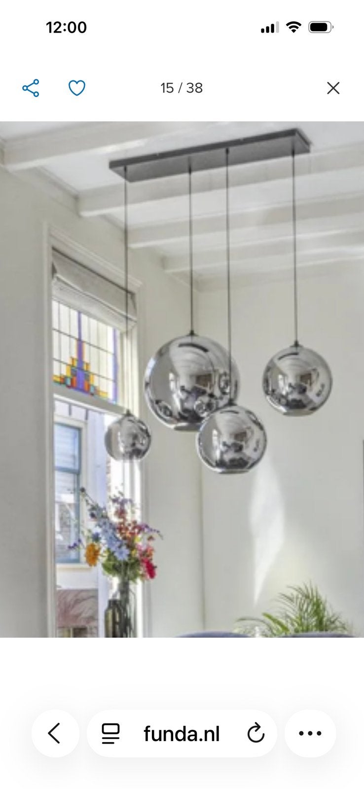 By eve  mirror  bulb balls met ophangplaat. Compleet, Ophalen, Zo goed als nieuw, Metaal, E27 (groot)