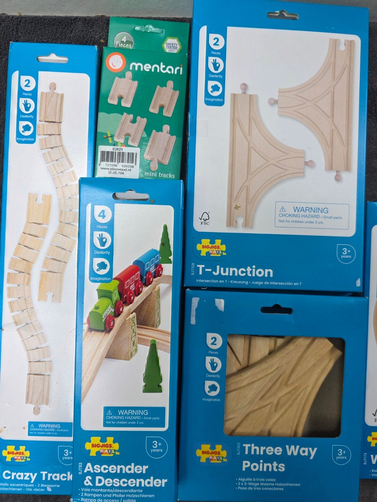 Houten Treinbaan Uitbreidingssets - Bigjigs Rail & Mentari, Ophalen of Verzenden, Nieuw, Overige typen