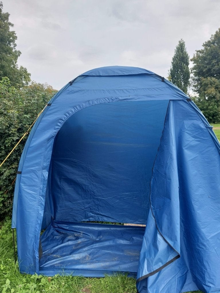 fiets tent  blauw ., Ophalen, Gebruikt, Tot en met 2