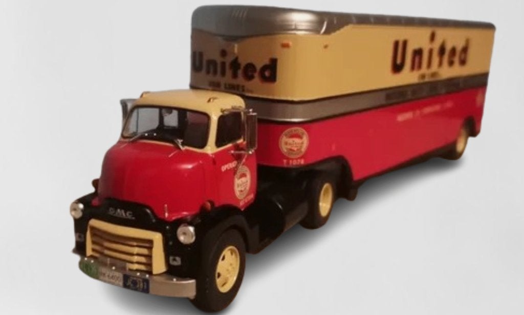 GMC COE 1955 United Van Lines schaal 1/43 US trucks # 93, Verzenden, Nieuw, Bus of Vrachtwagen, Overige merken