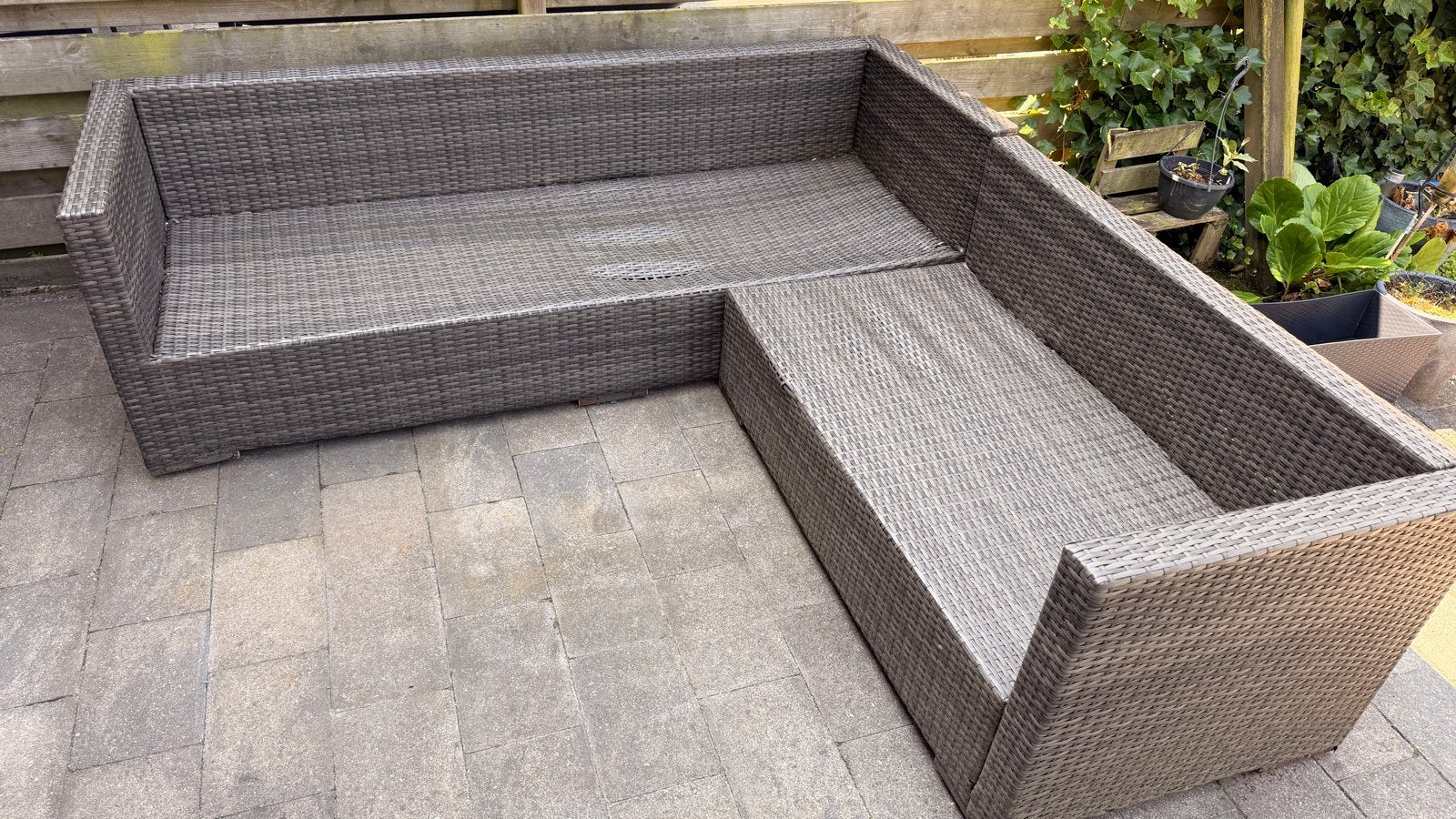 GRATIS Loungeset - Hoekbank (beschadigd), Ophalen, 5 zitplaatsen, Gebruikt, Loungeset