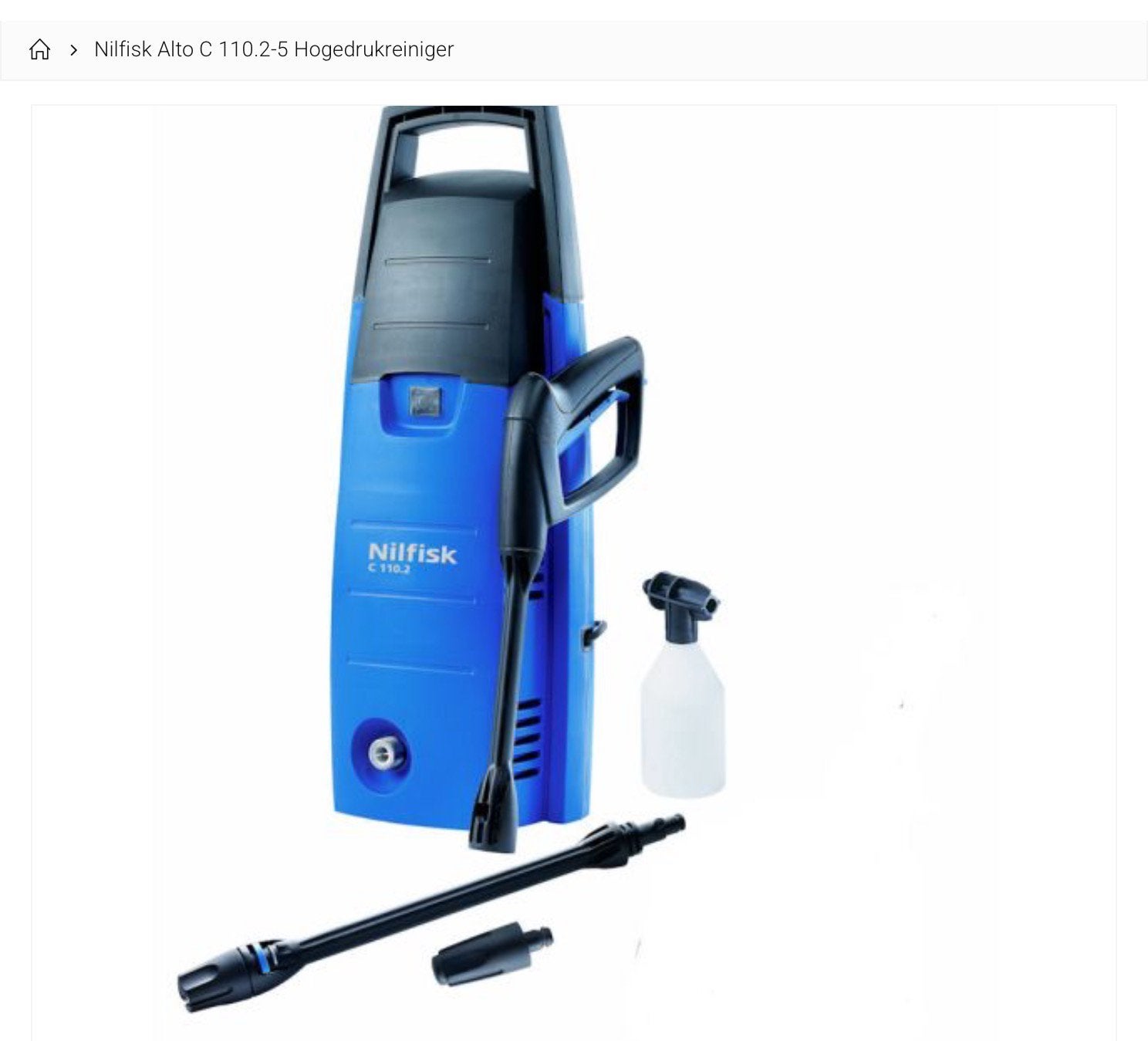 Nilfisk Alto C 110.2-5 Hogedrukreiniger  en terrasreiniger., Ophalen of Verzenden, Zo goed als nieuw, Elektrisch