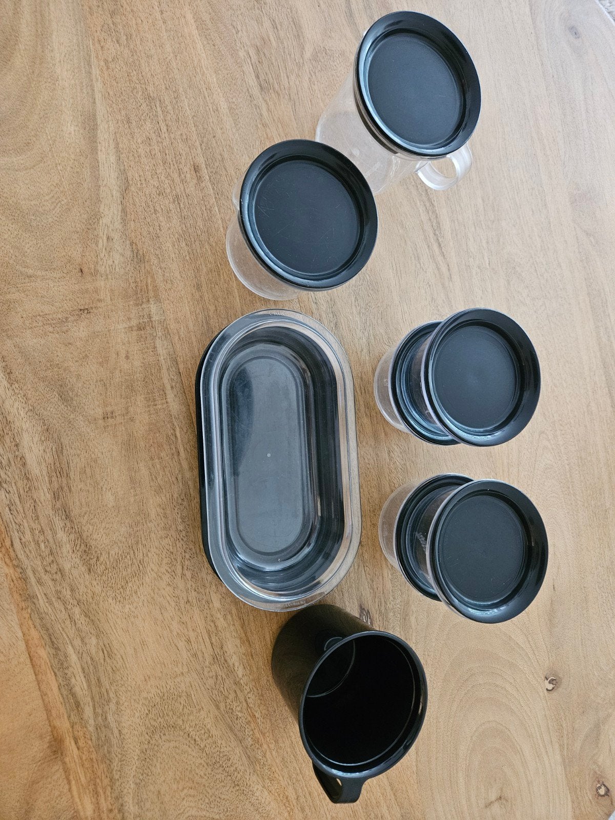 Tupperware bewaardozen en beker - set van 6, Huis en Inrichting, Keuken | Tupperware, Ophalen of Verzenden, Gebruikt, Bewaardoos
