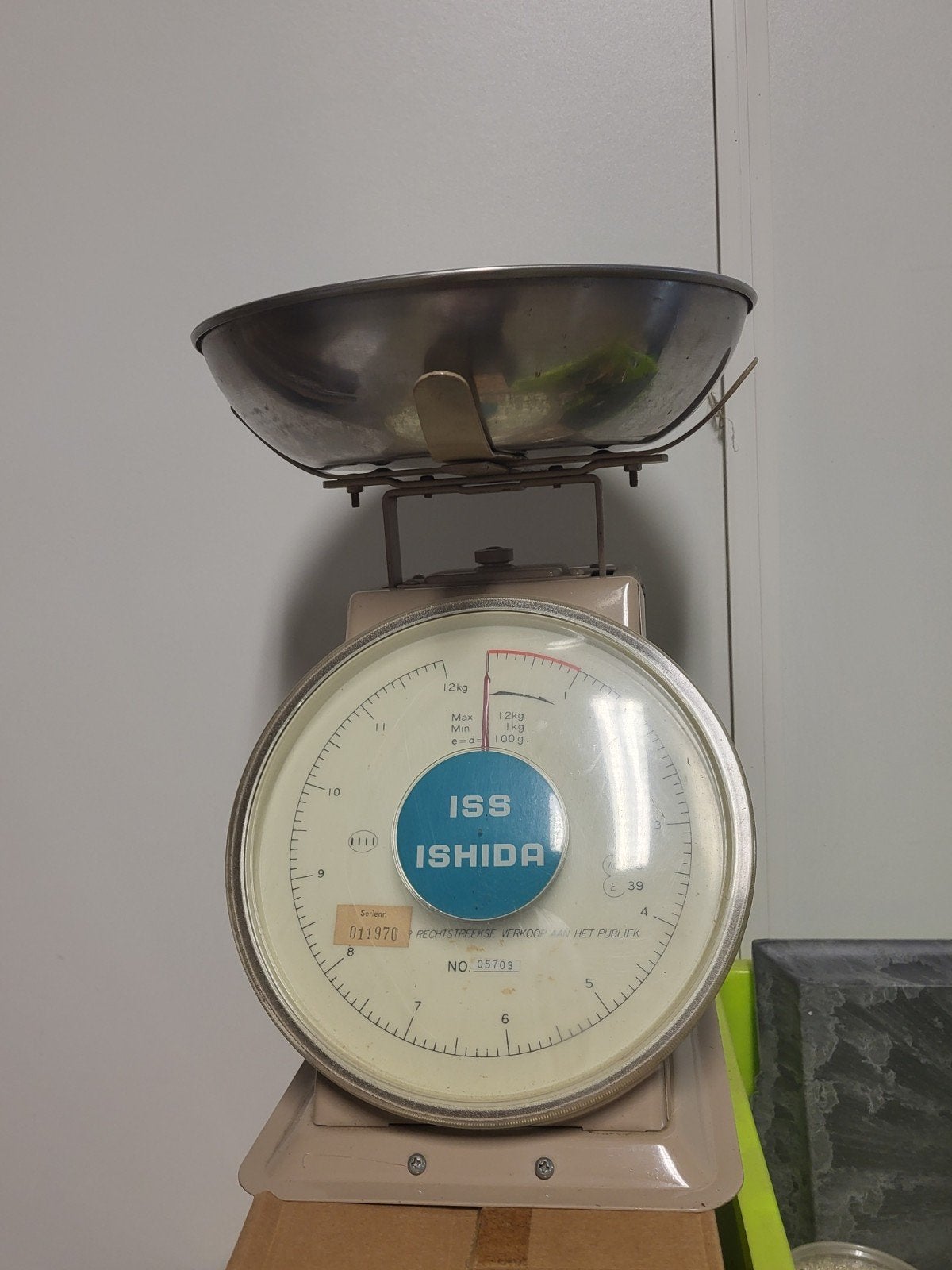 Vintage ISS Ishida Winkelweegschaal - Max 12kg, Ophalen, Gebruikt, Winkelweegschaal, Analoog