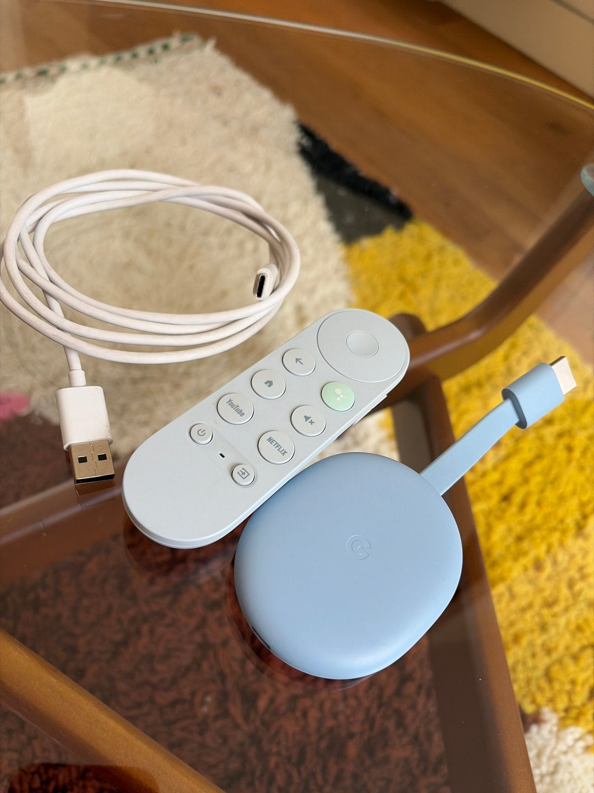 Chromecast met Google TV 4K - Blauw, Ophalen of Verzenden, Gebruikt, HDMI