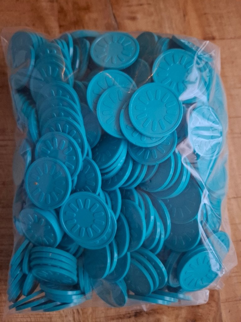 500 losse consumptiemunten neutraal, munten, Ophalen of Verzenden, Gebruikt