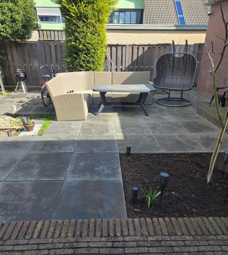 Keramische terrastegels 80x80x2 cm - 55 stuks, Tuin en Terras, Tegels en Klinkers, Gebruikt, Keramiek, Ophalen of Verzenden, 10 m² of meer
