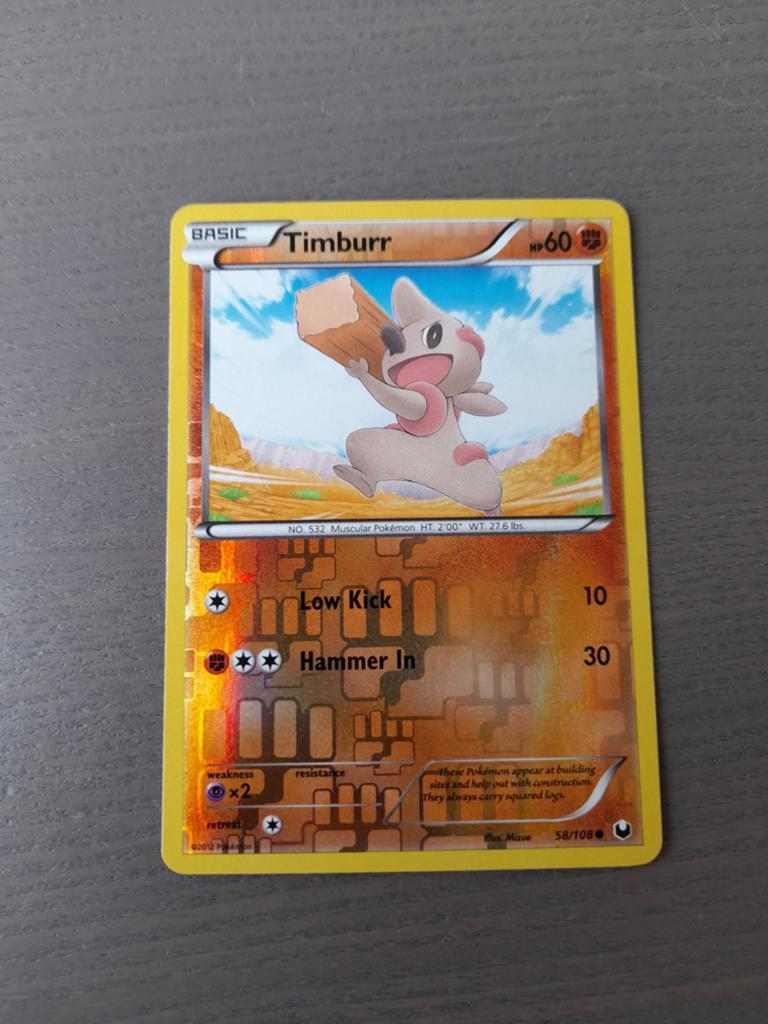 Dark explorers 58/108 timburr reverse, Ophalen of Verzenden, Zo goed als nieuw, Losse kaart, Foil