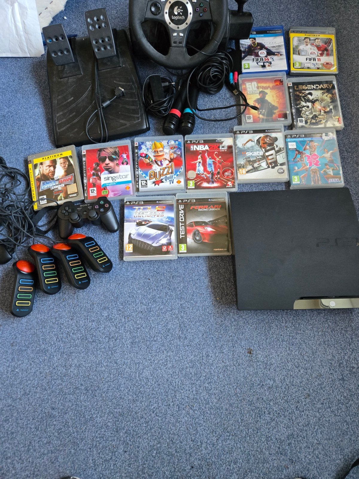 Overcompleet PS3 Set - Console, Games & Accessoires, Ophalen of Verzenden, Zo goed als nieuw, Met 3 controllers of meer, Met games