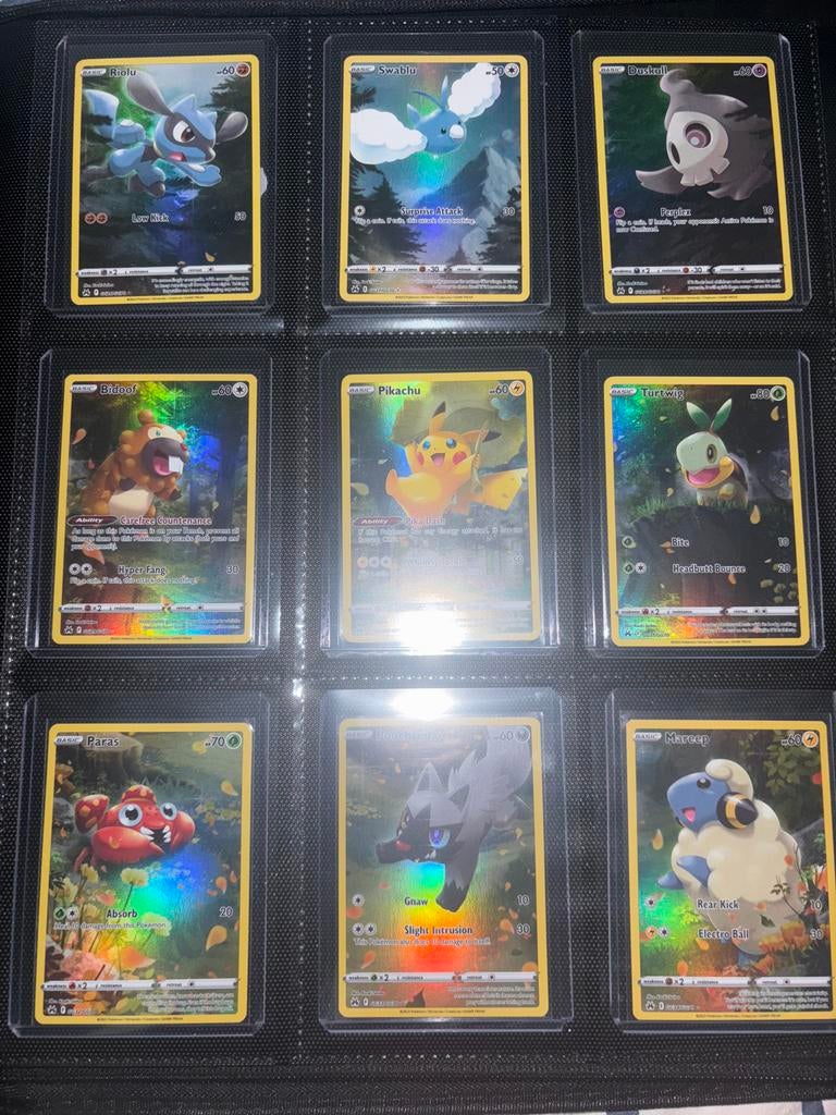 Pokemon kaarten, 9 stuks, Ophalen of Verzenden, Zo goed als nieuw, Meerdere kaarten, Foil