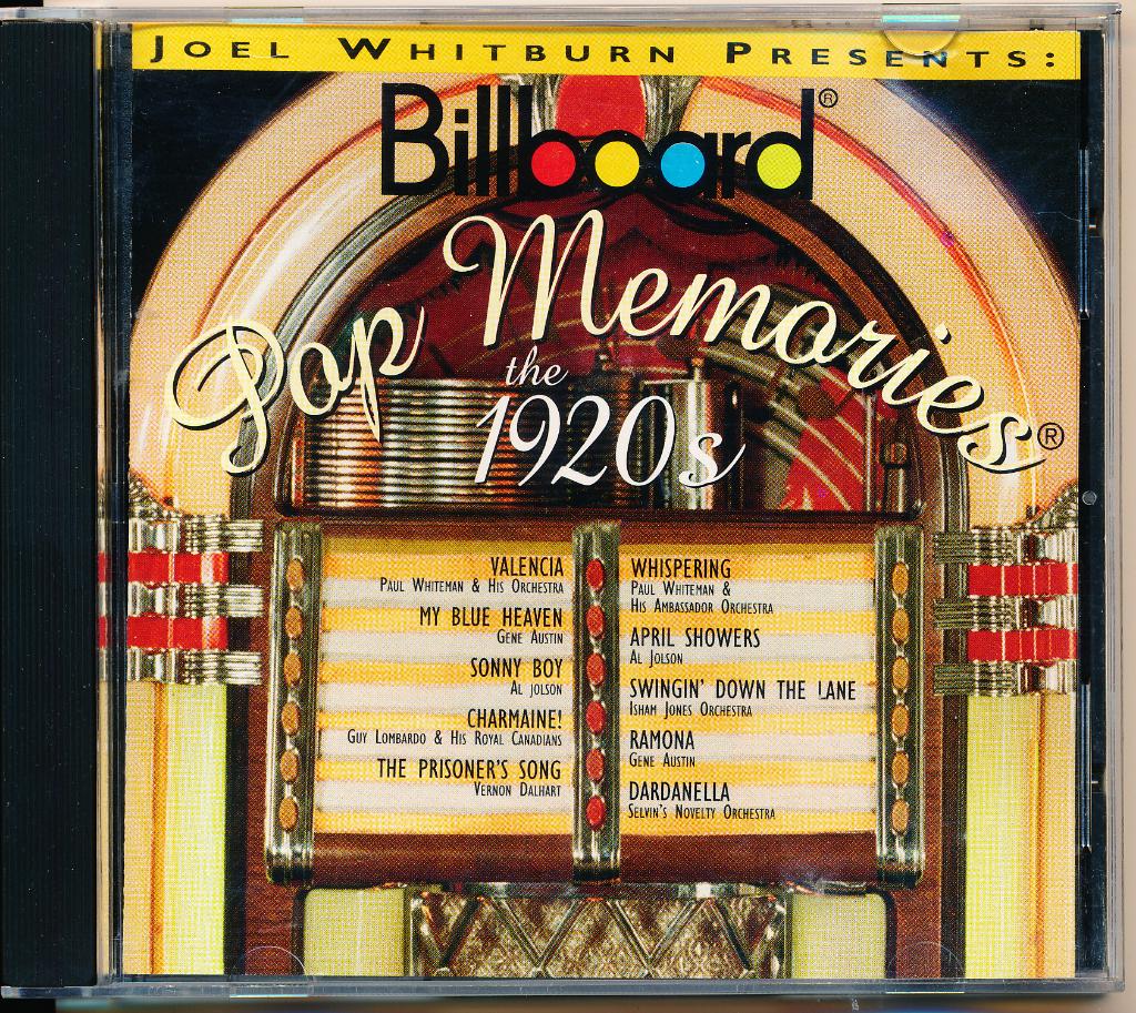 CD Billboard Pop Memories the 1920's, Verzenden, 1990 - 1999, Zo goed als nieuw