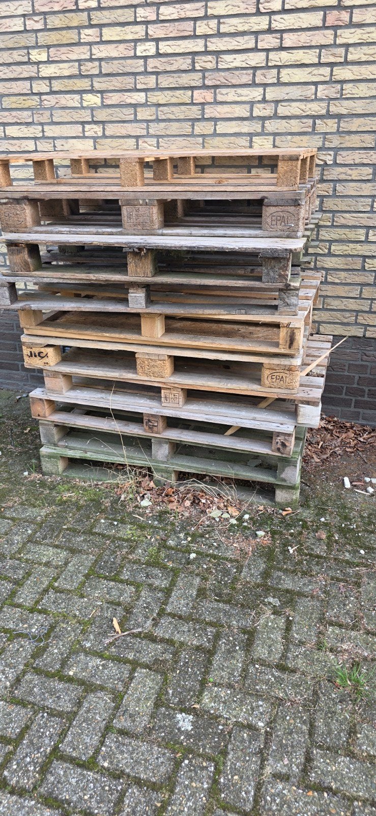 Gebruikte pallets en houten balken, Doe-het-zelf en Verbouw, Ophalen, Gebruikt, 50 mm of meer, Pallet