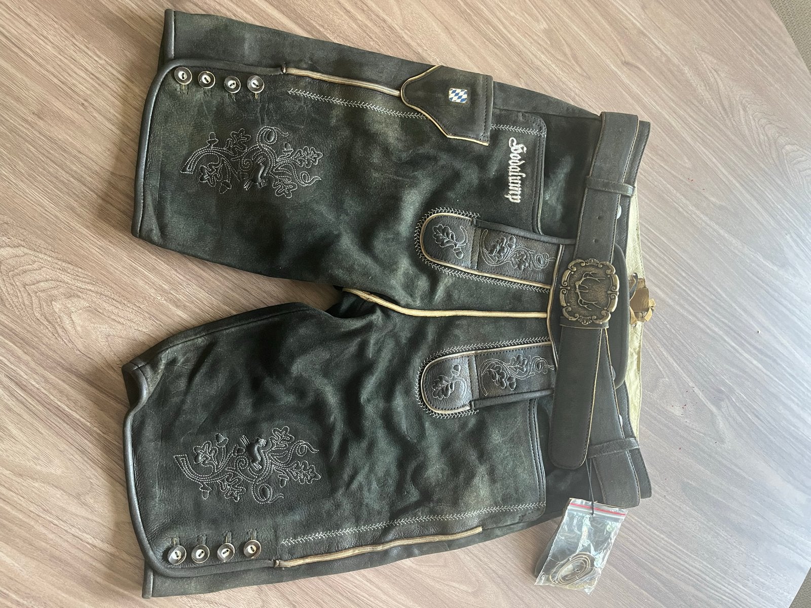 Sodalump Lederhose - Traditionele Duitse Korte Broek, Kleding | Heren, Ophalen of Verzenden, Nieuw, Maat 48/50 (M), Groen