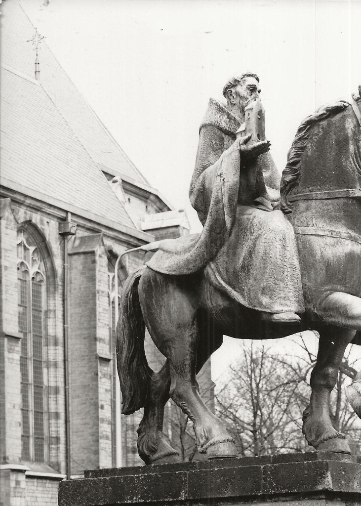 Utrecht Willibrord te Paard Foto, Ophalen of Verzenden, 1940 tot 1960, Ongelopen, Utrecht