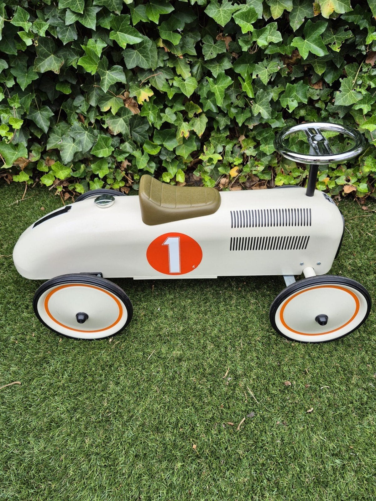 Leuke Retro roller loopauto in het creme parelmoer, Ophalen, Loopvoertuig