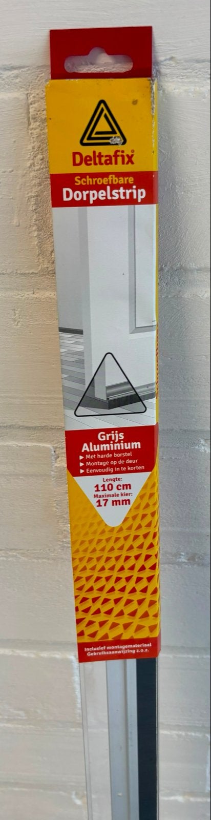 Deltafix Schroefbare Dorpelstrip Grijs Aluminium 110 cm, Overige typen, Minder dan 200 cm, Nieuw, Metaal
