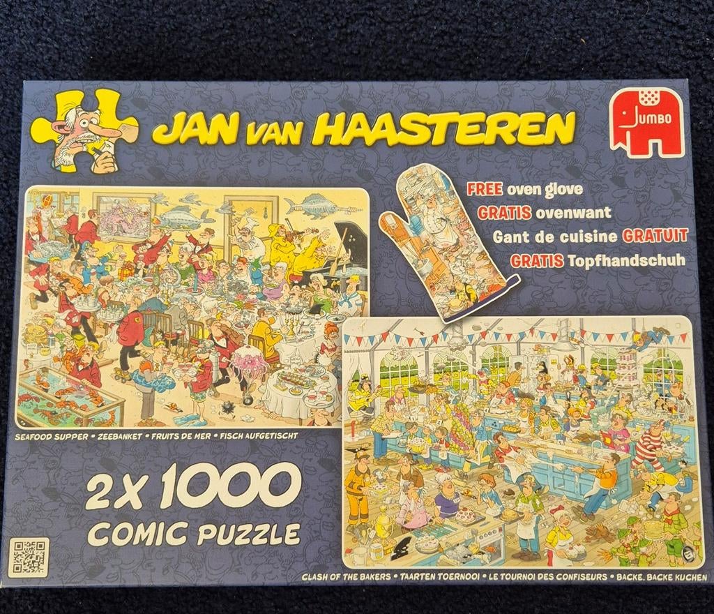 Jan van Haasteren 2x1000 Zeebanket en Taartentoernooi, Hobby en Vrije tijd, Ophalen