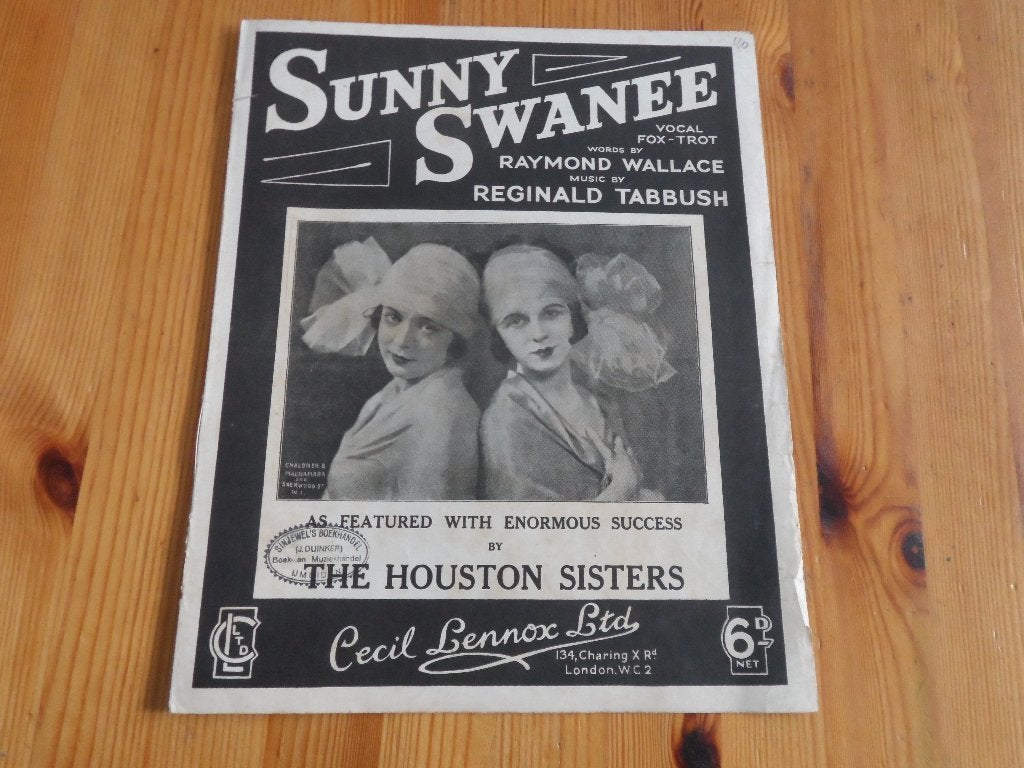 Sunny swanee - wallace / tabbush - the houston sisters, Gebruikt, Gitaar, Ophalen of Verzenden, Artiest of Componist