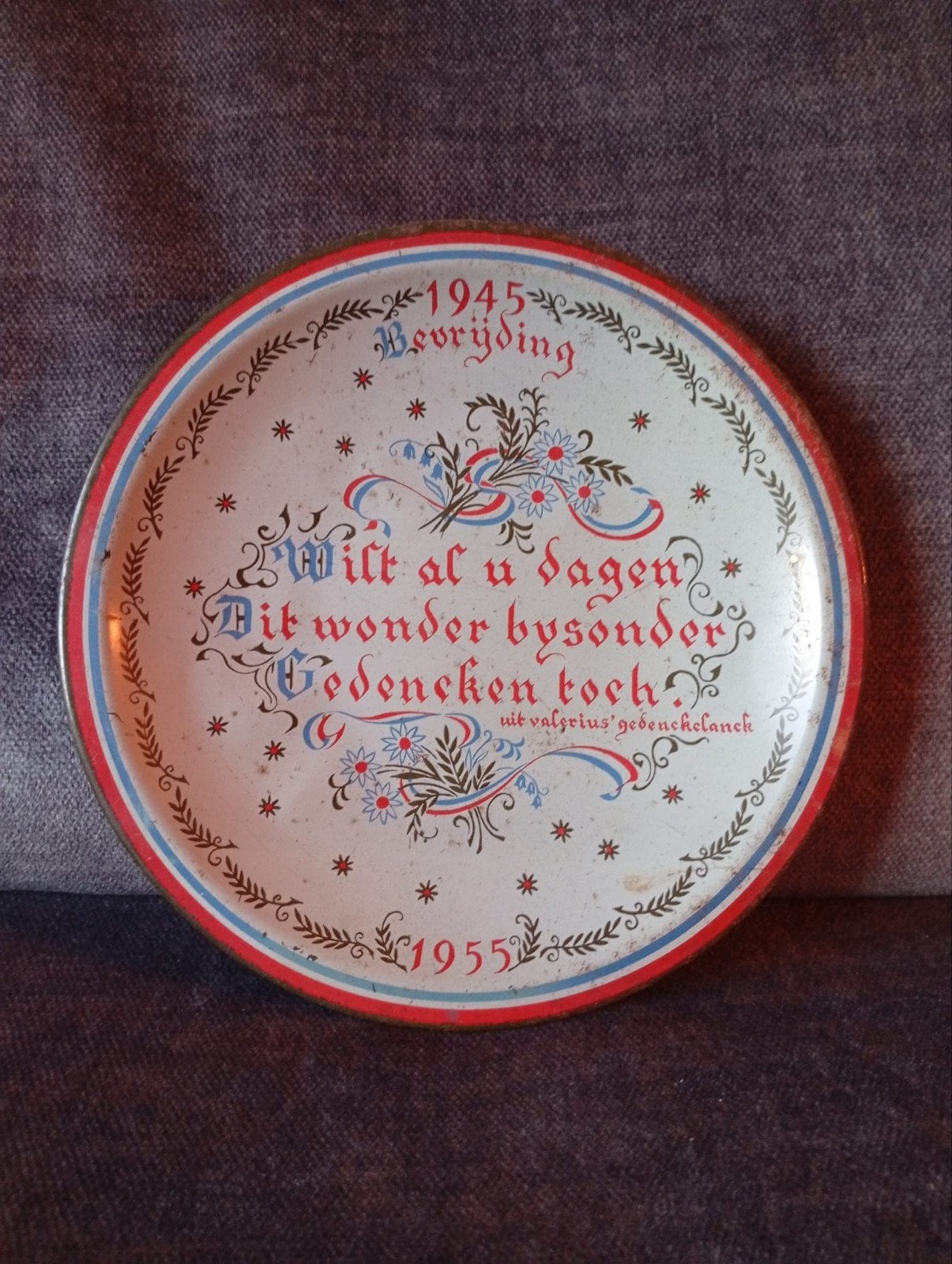 Vintage Bevrijdingsschaal 1945-1955 - Herdenkingsschaal, Ophalen of Verzenden
