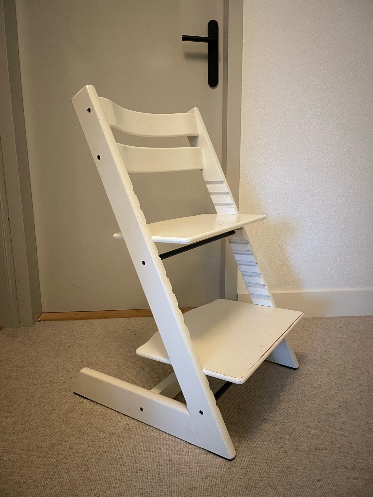 Stokke Tripp Trapp witte kinderstoel, Ophalen, Gebruikt, Meegroeistoel