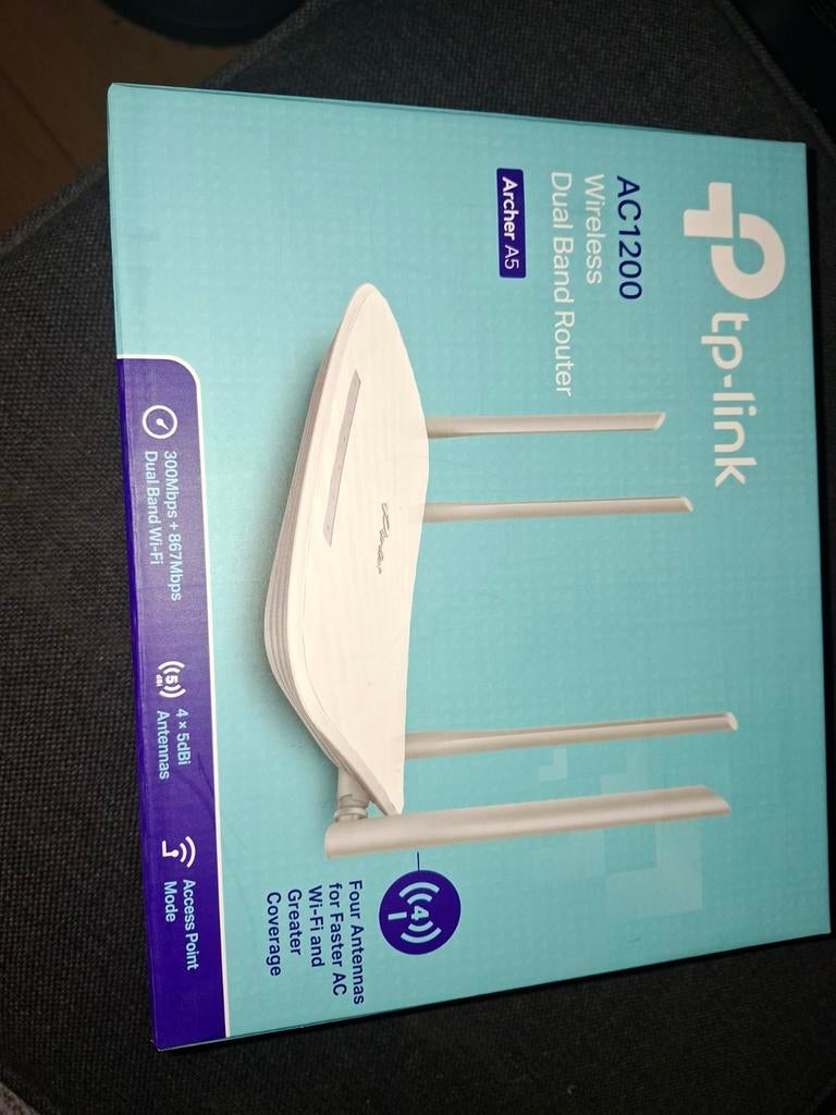 Nieuwe TP-Link Archer A5 AC1200 Draadloze Dual Band Router, Ophalen of Verzenden, Nieuw, Router, TP-Link