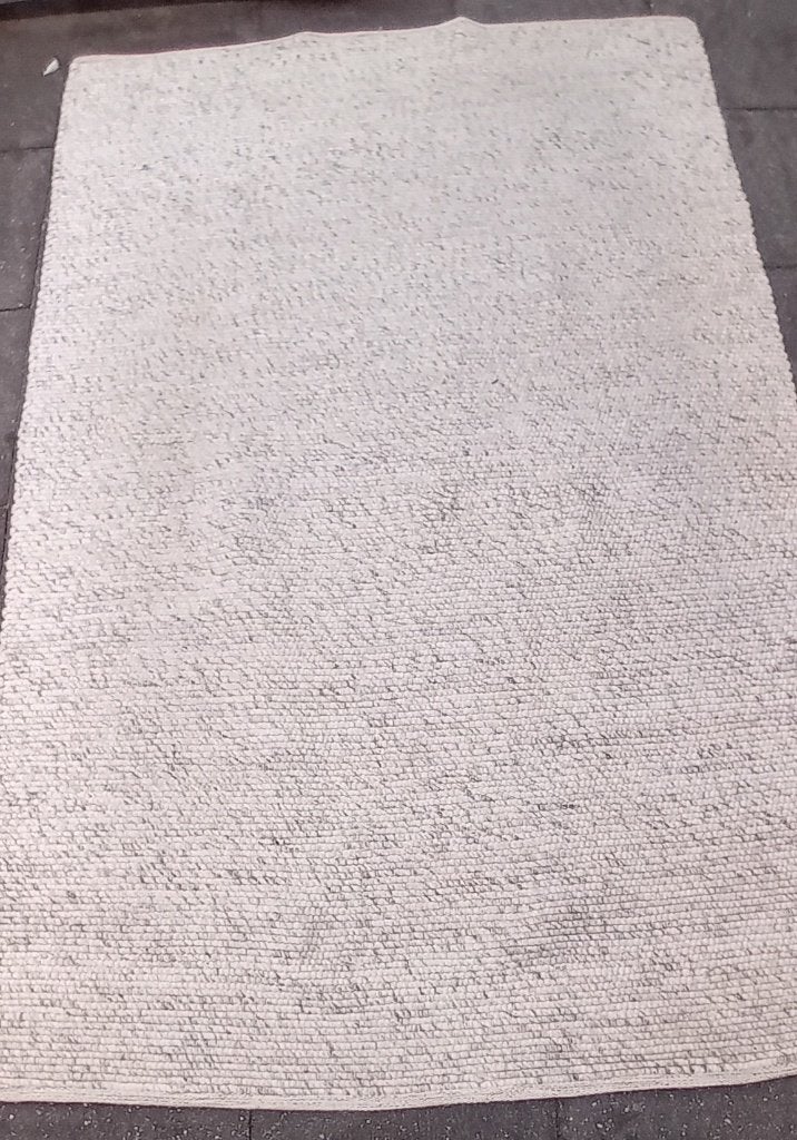 Crèmekleurig vloerkleed, handgeweven, Ophalen, Gebruikt, 200 cm of meer, Beige