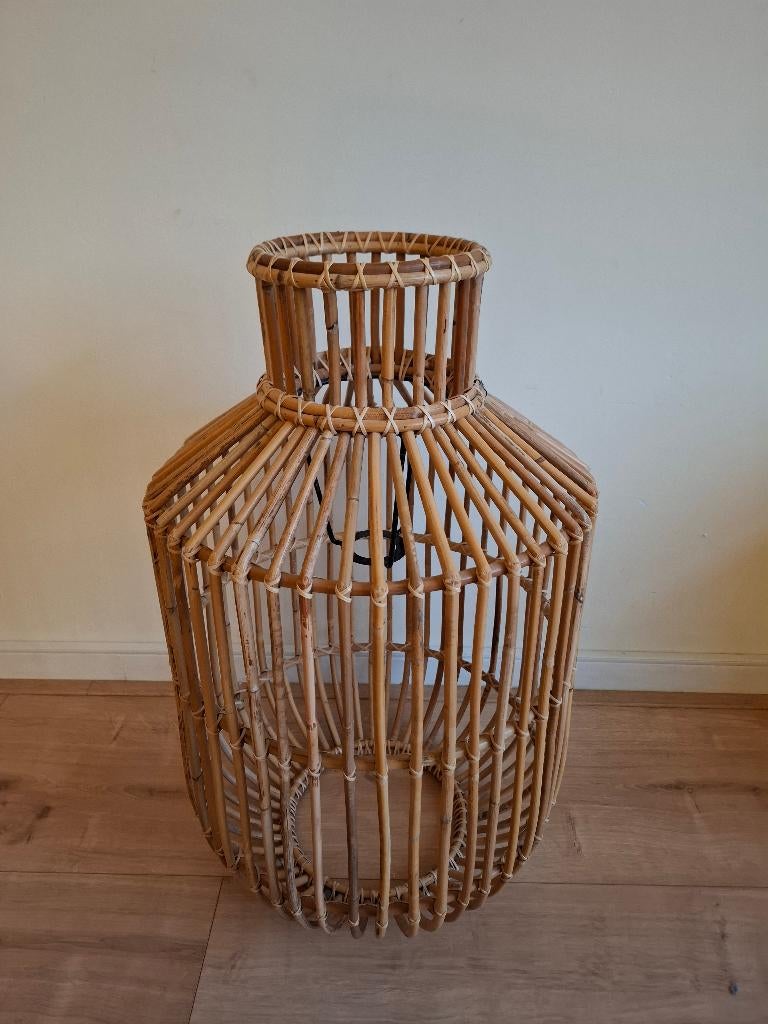 Hanglamp rotan, Ophalen, Zo goed als nieuw, Overige materialen, 50 tot 75 cm