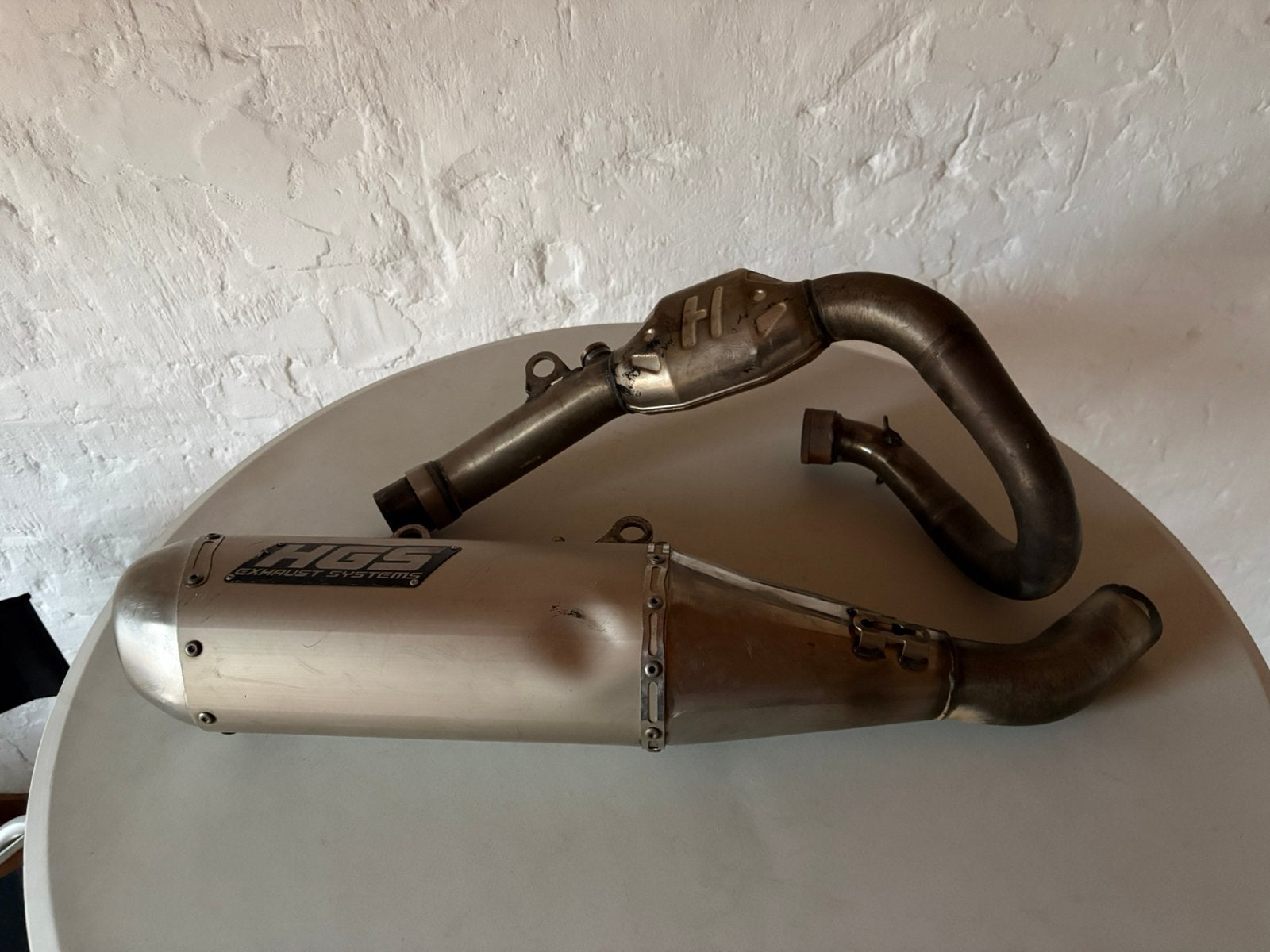Compleet HGS uitlaatsysteem KTM / Husqvarna / GasGas 250F, Motoren, Ophalen of Verzenden, Gebruikt