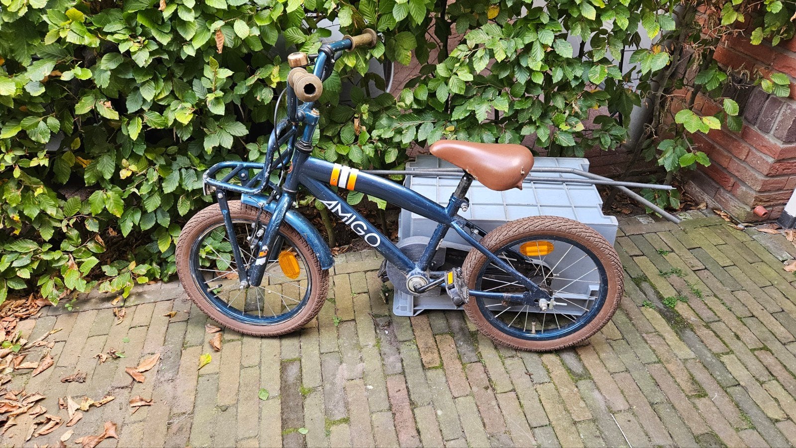 Amigo Kinderfiets - 16 inch, Ophalen, Terugtraprem, Amigo, 16 tot 20 inch